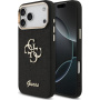 Guess Fixed Glitter 4G Metal Frame trblietavý kryt pre iPhone 17 Pro Max - čierny