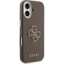 Guess Resin Logo kryt pre iPhone 17 - hnedý