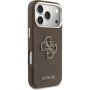 Guess Resin Logo kryt pre iPhone 17 Pro - hnedý