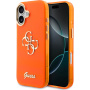 Guess IML 4G Script Metal Logo kryt pre iPhone 17 - oranžový