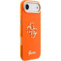 Guess IML 4G Script Metal Logo kryt pre iPhone Air - oranžový