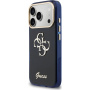 Guess IML 4G Script Metal Logo kryt pre iPhone 17 Pro - tmavomodrý