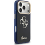 Guess IML 4G Script Metal Logo kryt pre iPhone 17 Pro - tmavomodrý