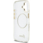 Guess IML Glitter Script Strap kryt s MagSafe a pútkom pre iPhone 17 - číry