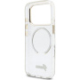 Guess IML Glitter Script Strap kryt s MagSafe a pútkom pre iPhone 17 Pro - číry