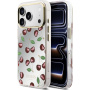 Guess Mirror Glitter Cherry zrkadlový kryt s MagSafe pre iPhone 17 Pro Max - čerešne