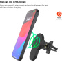 FIXED MagClick 2 magnetický držiak do auta do ventilačnej mriežky s bezdrôtovým nabíjaním pre iPhone - čierny