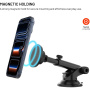 FIXED MagCircle XL magnetický držiak do auta na sklo a palubnú dosku pre iPhone - čierny