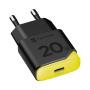 Tactical Minimi GaN rýchlonabíjací adaptér s portom USB-C - 20W - čierny