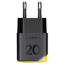 Tactical Minimi GaN rýchlonabíjací adaptér s portom USB-C - 20W - čierny