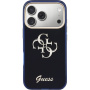 Guess IML 4G Script Metal Logo kryt pre iPhone 17 Pro - tmavomodrý
