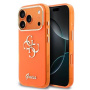 Guess IML 4G Script Metal Logo kryt pre iPhone 17 Pro - oranžový