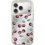 Guess Mirror Glitter Cherry zrkadlový kryt s MagSafe pre iPhone 17 Pro - čerešne