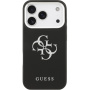 Guess Grained 4G Metal Logo kryt pre iPhone 17 Pro - čierny