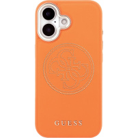 Guess Perforated 4G Logo kryt s MagSafe pre iPhone 17 - oranžový