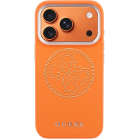 Guess Perforated 4G Logo kryt s MagSafe pre iPhone 17 Pro - oranžový