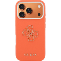 Guess Resin Logo kryt pre iPhone 17 Pro Max - oranžový
