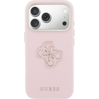 Guess Resin Logo kryt pre iPhone 17 Pro Max - ružový