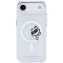 Karl Lagerfeld IML Choupette Peekaboo transparentný kryt s MagSafe pre iPhone Air - číry