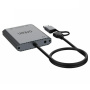ONTEN M201 3v1 video a audio redukcia - HDMI / VGA / 3,5 mm jack na USB-C / USB-A - sivá
