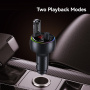 USAMS CC328 Bluetooth FM transmitter do auta s portmi USB-C / USB-A - 30W - tmavo sivý