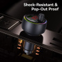 USAMS CC328 Bluetooth FM transmitter do auta s portmi USB-C / USB-A - 30W - tmavo sivý