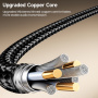 Toocki TQ-YP09D audio kábel - 3,5 mm jack na Lightning - 1 m - čierny
