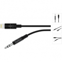 Belkin AUX lightning kábel s 3,5 mm jack pre iPhone / iPad - 1,8 m – čierny