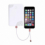 2v1 redukcia lightning na 3,5 mm jack + USB pre Apple iPhone / iPad - ružovo-zlatá