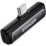 ESSAGER 2v1 audio a nabíjacia redukcia - 2x USB-C na USB-C - sivá