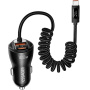 ESSAGER ES-CC29 sada autonabíjačky s portmi USB-C / USB-A a kábelu USB-C - 108W - 1,2 m - čierna