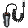 ESSAGER ES-CC29 sada autonabíjačky s portmi USB-C / USB-A a kábelu USB-C - 108W - 1,2 m - sivá