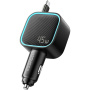 ESSAGER F779 sada autonabíjačky s portmi USB-C / USB-A a výsuvný kábel USB-C - 45W - 75 cm - čierna