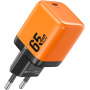 WEKOME WU-09 GaN rýchlonabíjací adaptér s portom USB-C - 65W - oranžový
