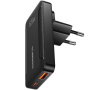 ESSAGER ES-CD48 GaN ultratenký rýchlonabíjací adaptér s portmi USB-C / USB-A - 65W - čierny