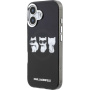 Karl Lagerfeld IML Choupette Trio Watercolor kryt s MagSafe pre iPhone 17 - čierny
