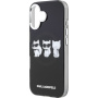 Karl Lagerfeld IML Choupette Trio Watercolor kryt s MagSafe pre iPhone 17 - čierny