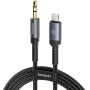 Toocki TQ-YP09D audio kábel - 3,5 mm jack na Lightning - 1 m - čierny
