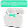 XDcase náhradné penové štuple s čistiacou tyčinkou pre AirPods Pro 1 / 2 - S/M/L - zelené