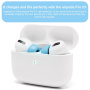 XDcase náhradné penové štuple s čistiacou tyčinkou pre AirPods Pro 1 / 2 - S/M/L - modré
