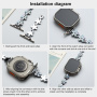 xDfind kovový remienok s kvietkami pre Apple Watch 42mm / 41mm / 40mm / 38mm - zlatý