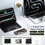 Sada adaptéra s portmi USB-C / USB-A a výsuvného kábla USB-C - 120W - žltá