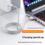 D038 opletaný nabíjací kábel - USB-C na MagSafe 3 pre MacBook - 2 m - béžový