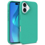 Matný ekologicky rozložiteľný kryt pre iPhone 16 Plus - tyrkysový