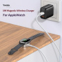 Yesido DS36 magnetický nabíjací kábel - USB-C na magnetický puk pre Apple Watch - 1 m - biely