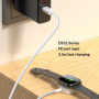Yesido DS32 magnetický nabíjací kábel - USB-C na magnetický puk pre Apple Watch - 1 m - biely