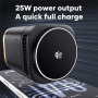 JJT-C53 Qi2 4v1 magnetický bezdrôtový stojan s lampou a USB-C káblom pre iPhone / Apple Watch / AirPods - 30W - čierny