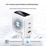 Yesido YC114 GaN rýchlonabíjací adaptér s displejom a portmi 2x USB-C / USB-A - 140W - biely
