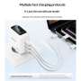 Yesido YC114 GaN rýchlonabíjací adaptér s displejom a portmi 2x USB-C / USB-A - 140W - biely