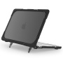 Nárazuvzdorný kryt s vyklápacími nožičkami pre MacBook Neo (A3404) - čierny